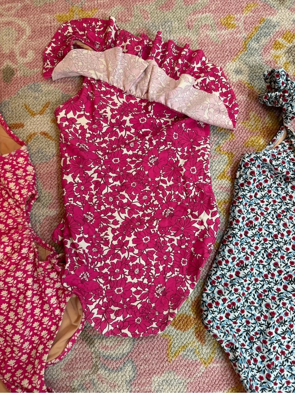 Lot of 4 J.Crew Crewcuts Girls 10 One Piece Swimsuits